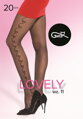 Matte tights with hearts LOVELY 11 20 DEN Gatta