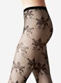 Fishnet tights with large flowers PALERMO Lores