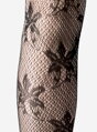 Fishnet tights with large flowers PALERMO Lores
