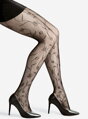 Fishnet tights with flowers SAVONA Lores