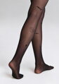 Women’s sheer printed tights ALLURE G009 Marilyn back leg detail