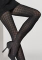 Women's jacquard tights with floral pattern CHARLY D14 Marilyn
