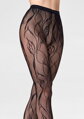 Fishnet tights with floral pattern CHARLY F08 Marilyn