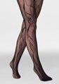 Fishnet tights with floral pattern CHARLY F08 Marilyn