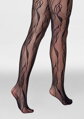 Fishnet tights with floral pattern CHARLY F08 Marilyn