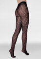 Fishnet tights with floral pattern CHARLY F09 Marilyn