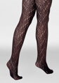 Fishnet tights with floral pattern CHARLY F09 Marilyn