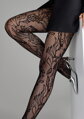 Fishnet black Tights with Floral Pattern CHARLY G001 Marilyn