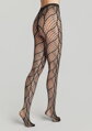 Patterned Fishnet Tights with Graphic Lines CHARLY I001 Marilyn