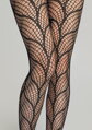 Patterned Fishnet Tights with Graphic Lines CHARLY I001 Marilyn
