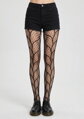 Patterned Fishnet Tights with Graphic Lines CHARLY I001 Marilyn
