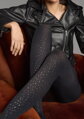 Tights with shiny black leopard pattern EMMY D01 60 DEN Marilyn