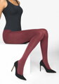Women's burgund tights with glitter SHINE E57 100DEN Marilyn