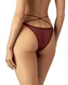Burgundy panties with decorative straps PARISEL Obsessive