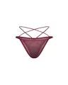 Burgundy panties with decorative straps PARISEL Obsessive