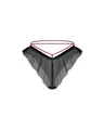 Black panties with ruffle and burgundy straps PARISEL PANTIES Obsessive
