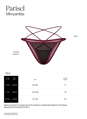 Burgundy panties with decorative straps PARISEL Obsessive
