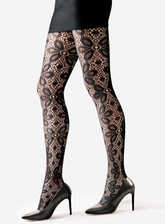 Fishnet tights with large geometric pattern LUCCA Lores