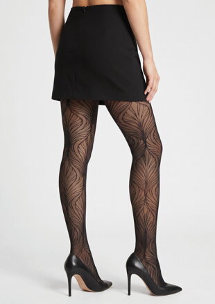 Patterned Tights with Elegant Flowing Lines ALLURE I002 40 DEN Marilyn