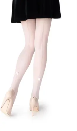 Women’s tights with decorative back seam and lace waistband GUCCI G02 20 DEN Marilyn