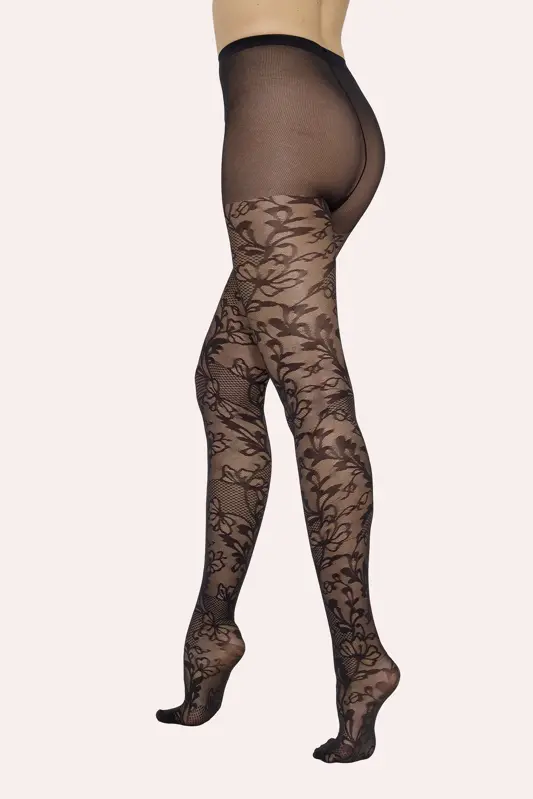Luxury Lace Pattern Tights CHANTILLY 30 DEN Knittex