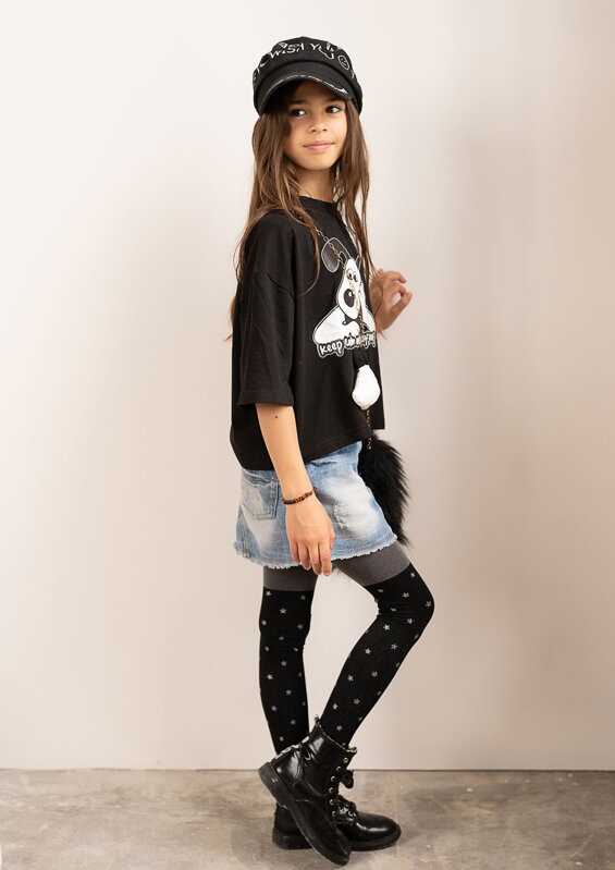 Girls’ tights with star pattern TWILIGHT 50 DEN Knittex