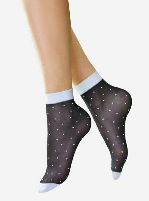 Bodkované ponožky POIS BIANCHI 20 DEN Lores