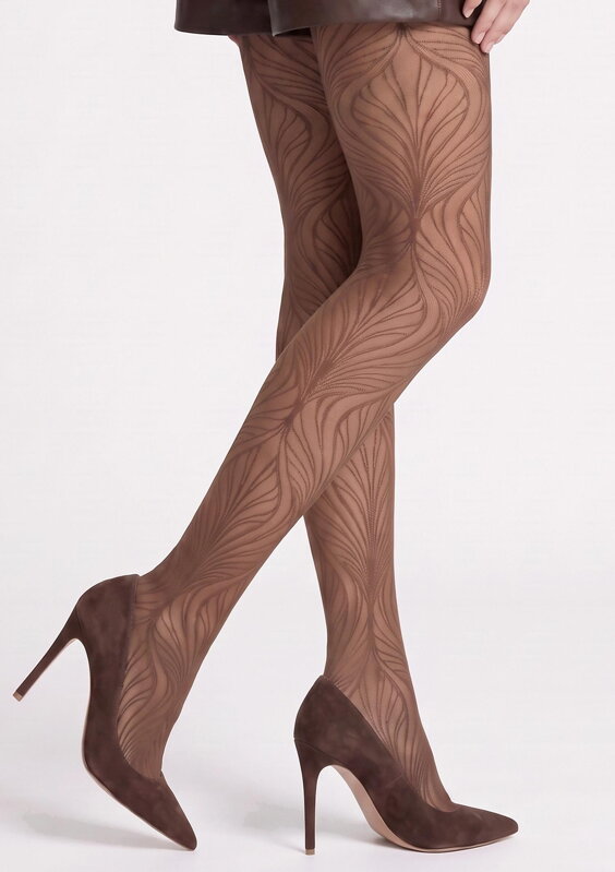 Patterned Tights with Elegant Flowing Lines ALLURE I002 40 DEN Marilyn