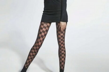 Patterned tights are cool